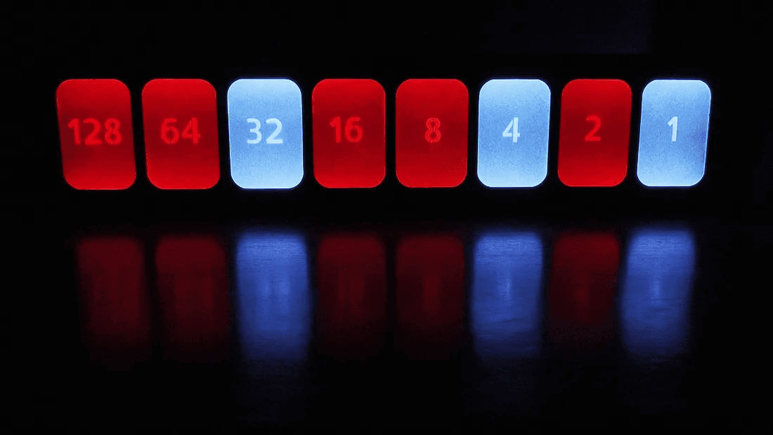 Striking Binary Clock with Raspberry Pi Pico W and Addressable RGB LEDs